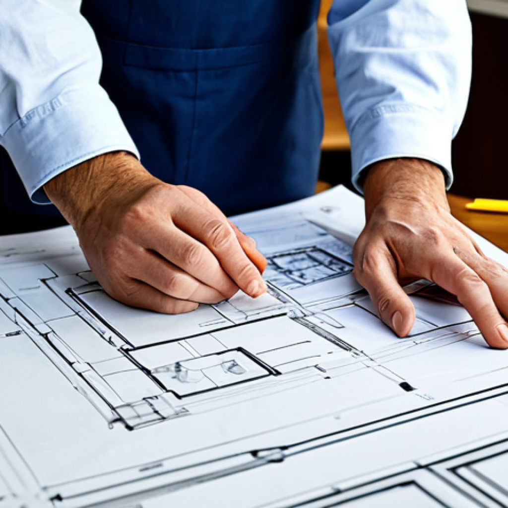 건축기술사와 건축법 - Architect at Work**

"A professional architect, fully clothed in appropriate work attire, reviewing ...