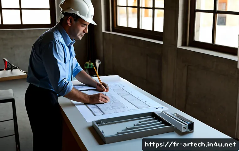 건축기술사 필수 용어 정리 - Photorealistic architectural engineering study desk in a French professional office, a senior civil ...
